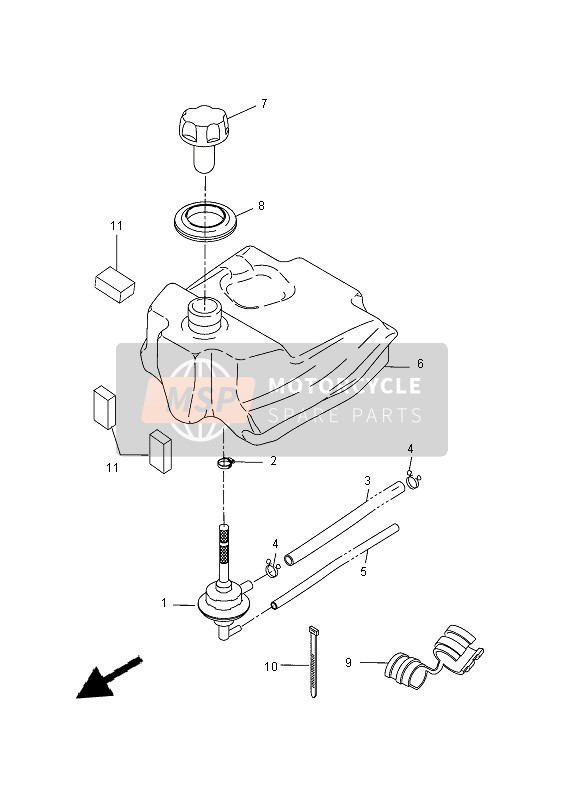 Yamaha CW50L 2013 TANK für ein 2013 Yamaha CW50L